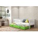 Bērnu divguļamā gulta KUBUS 80x160 balts/zaļš